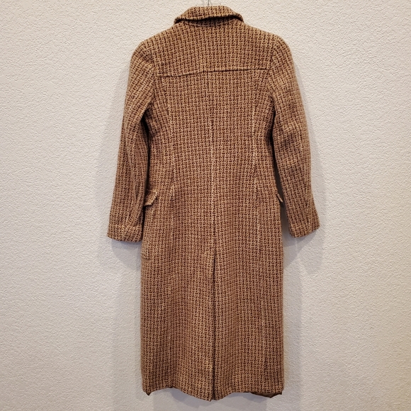 J.Crew Wool Coat Size 4 Brown Tan Burgundy - Picture 9 of 10